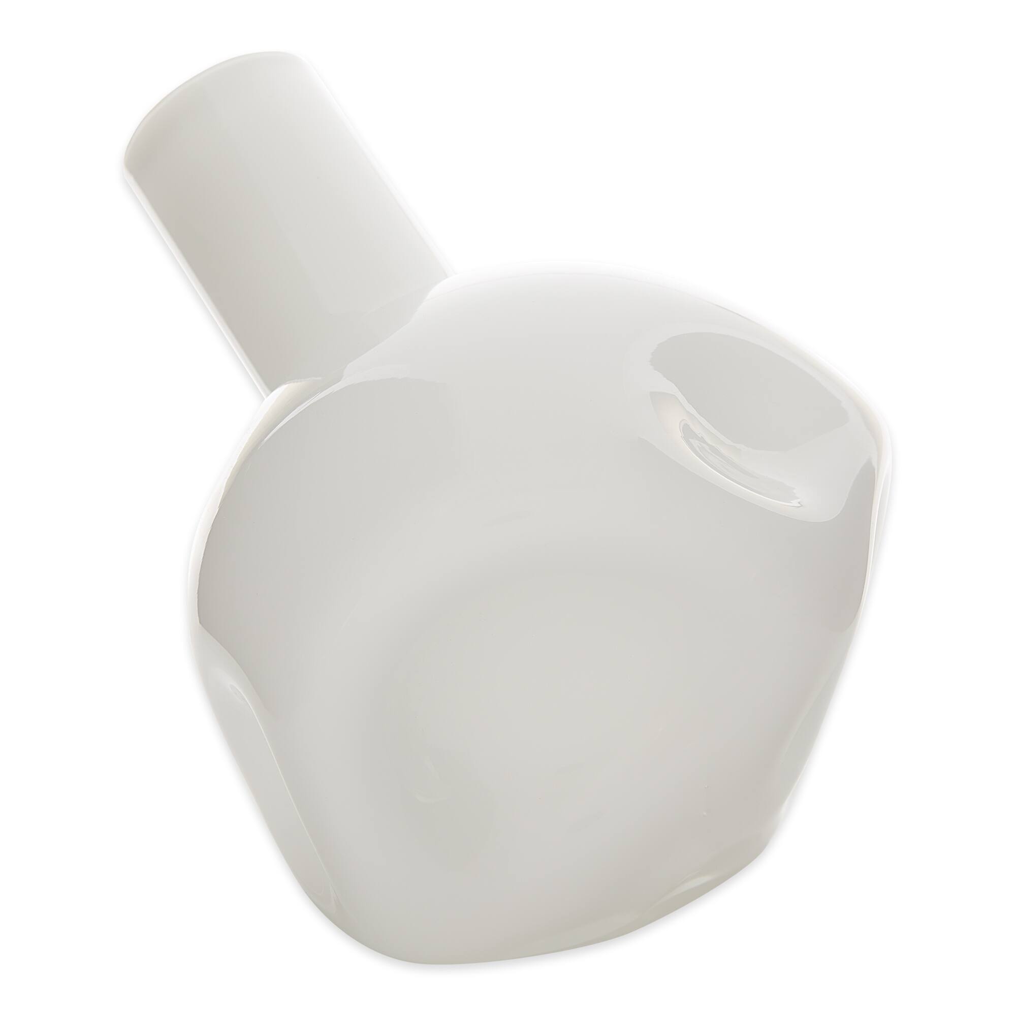 6" White Abstract Vase